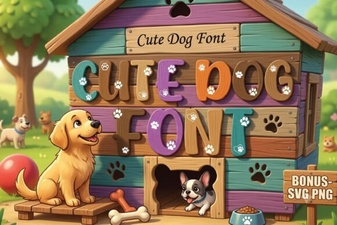 Creative Font Designs Inspired by Cute Dogs