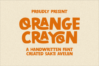 Orange Crayon Font for Bold & Creative Designs