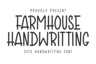 A Modern Rustic Farmhouse Handwriting Font
